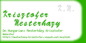 krisztofer mesterhazy business card